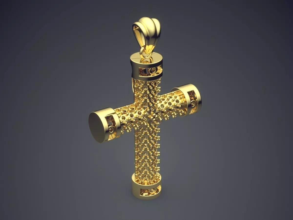 Cross Shape Pendant CAD-6421 3D print model_0