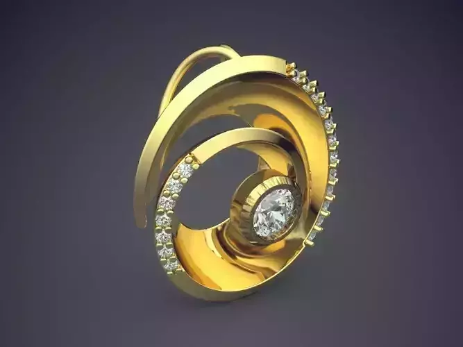 Pendant With Diamonds CAD-6415 3D print model