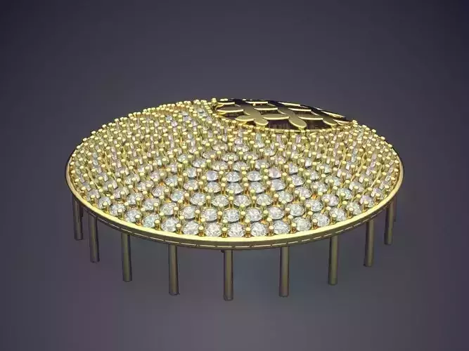 Brooch With Diamonds CAD-6411