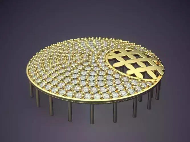 Brooch With Diamonds CAD-6411