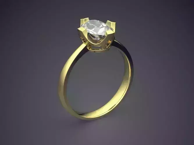 Engagement Ring With Diamond CAD-6405