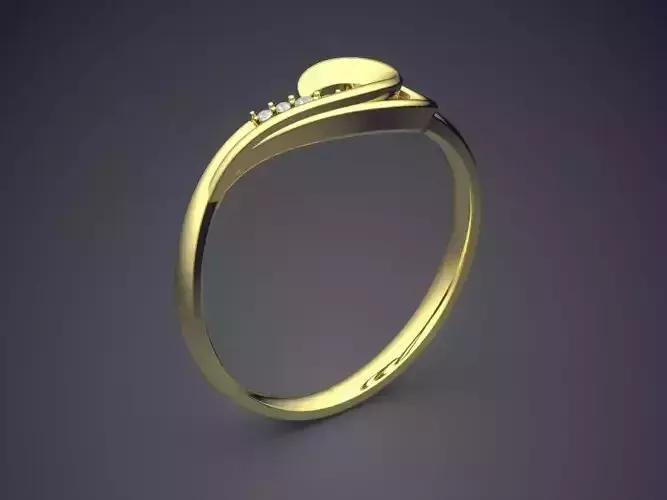 Curved Ring CAD-6403