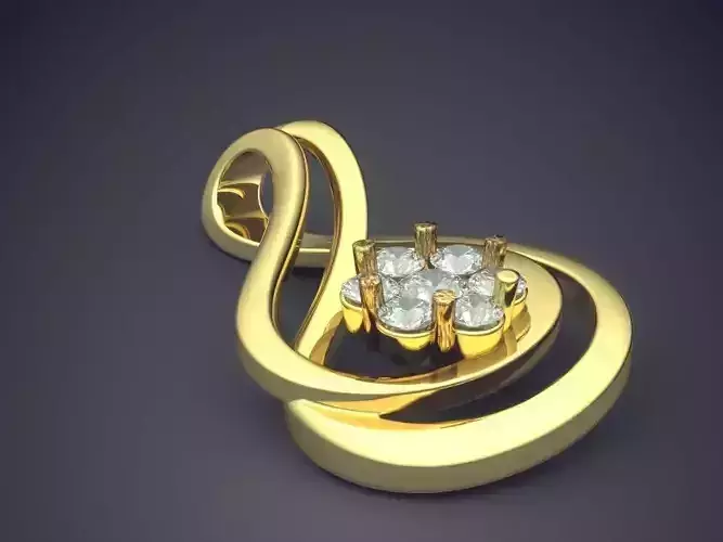 Pendant With Diamonds CAD-6404