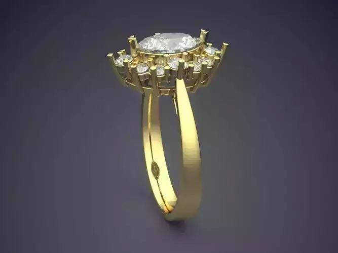 Ring With Diamonds CAD-6401