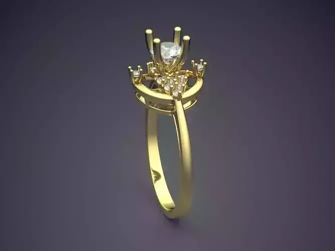 Ring With Diamonds CAD-6400