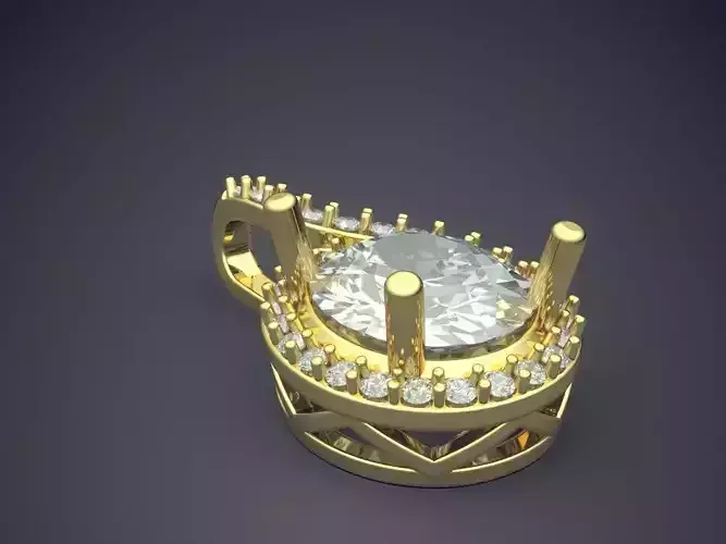 Pendant With Diamonds CAD-6399
