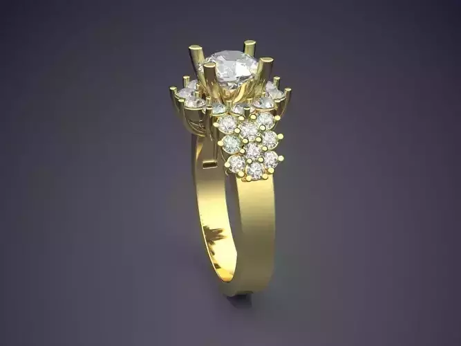 Ring With Diamonds CAD-6394