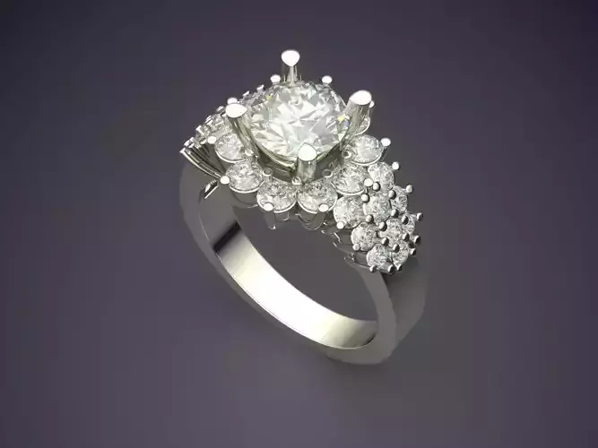 Ring With Diamonds CAD-6394