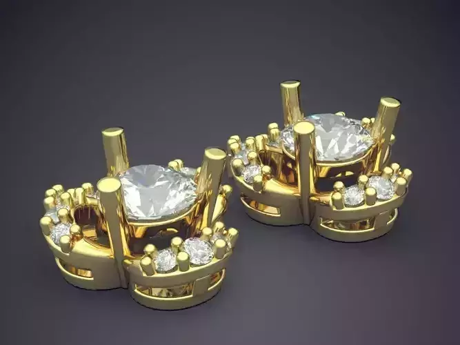 Earrings With Diamonds CAD-6388