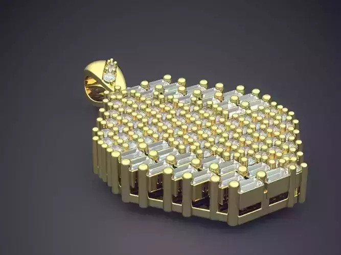 Pendant With Diamonds CAD-6384