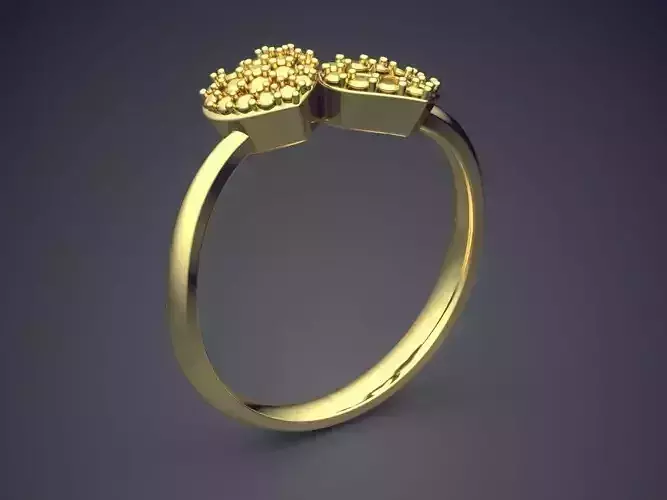 Heart-shaped Ring CAD-6378