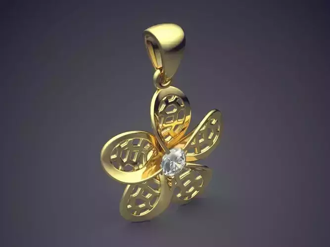 Flower Shape Pendant CAD-6377