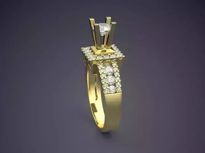 Ring With Diamonds CAD-6375