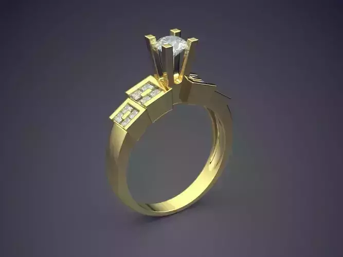 Ring With Diamonds CAD-6373
