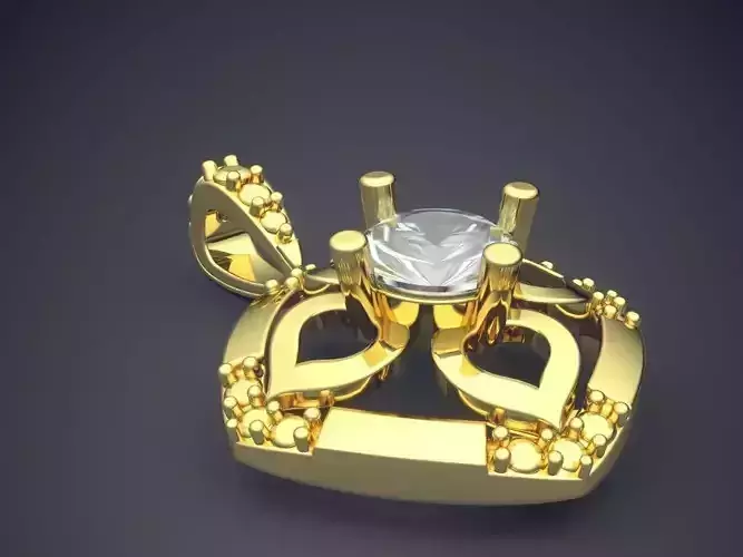 Pendant With Diamond CAD-6372