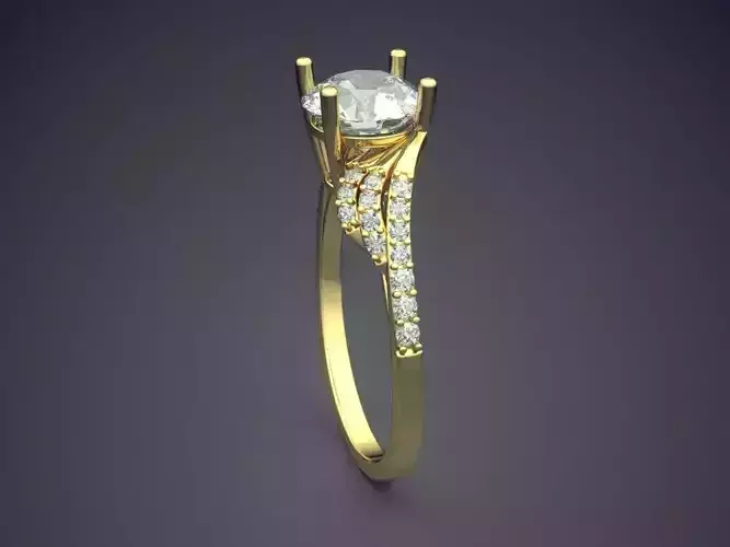 Ring With Diamonds CAD-6371