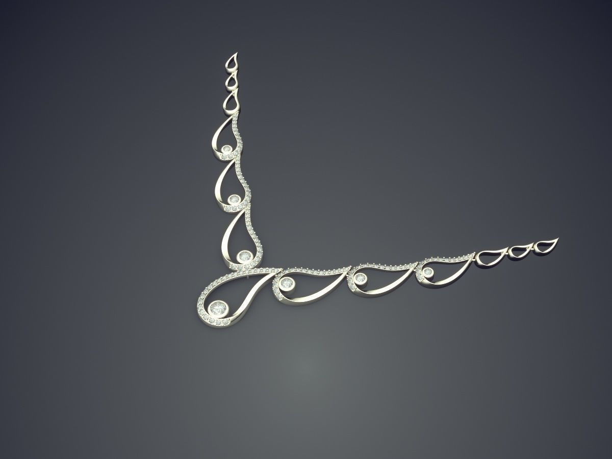 Drop Shape Pendant CAD-6369 3D print model_1