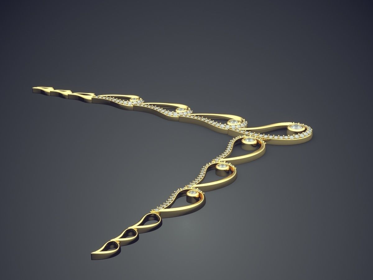 Drop Shape Pendant CAD-6369 3D print model_3