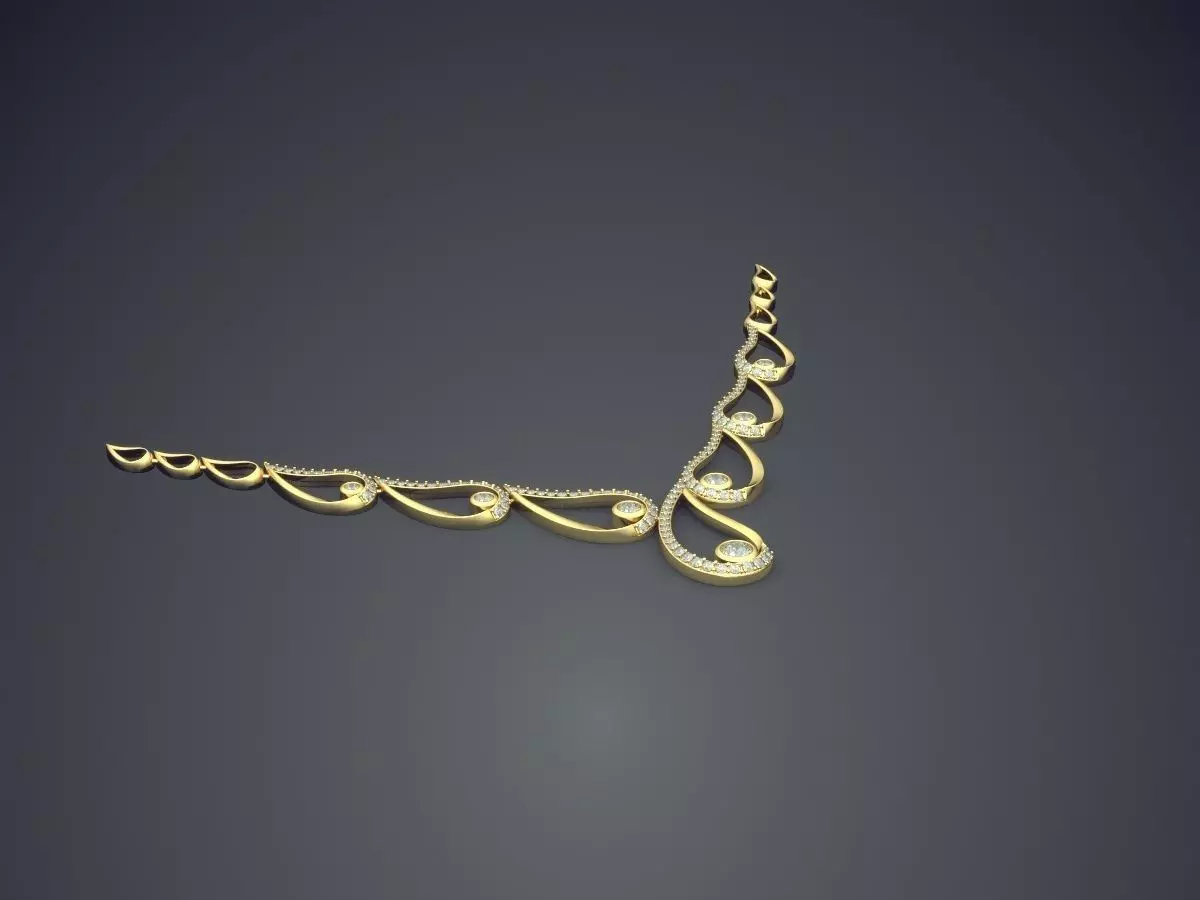 Drop Shape Pendant CAD-6369 3D print model_0