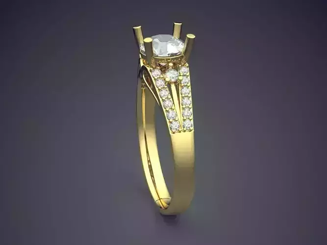 Ring With Diamonds CAD-6364