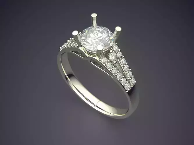 Ring With Diamonds CAD-6364