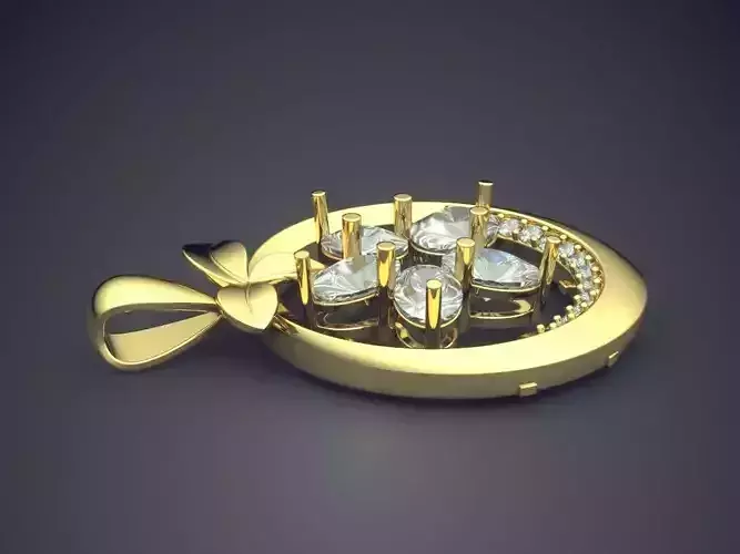 Pendant With Diamonds CAD-6365