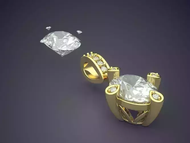 Diamond Pendant CAD-6361