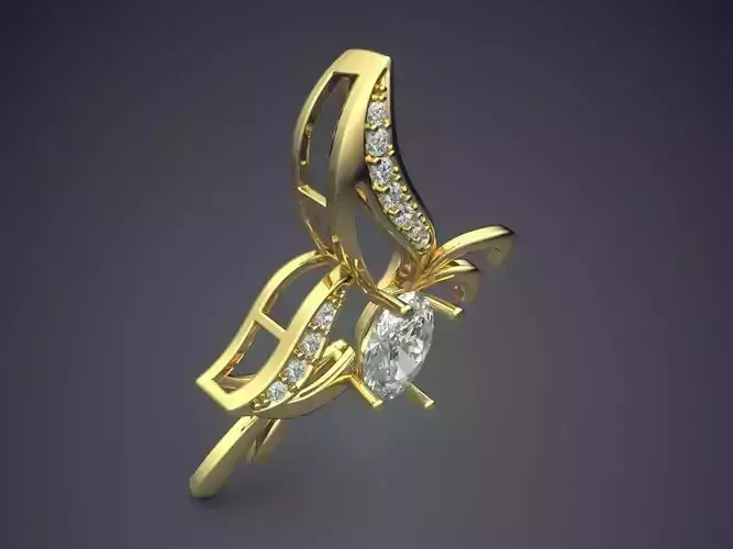 Pendant With Diamonds CAD-6348 3D print model