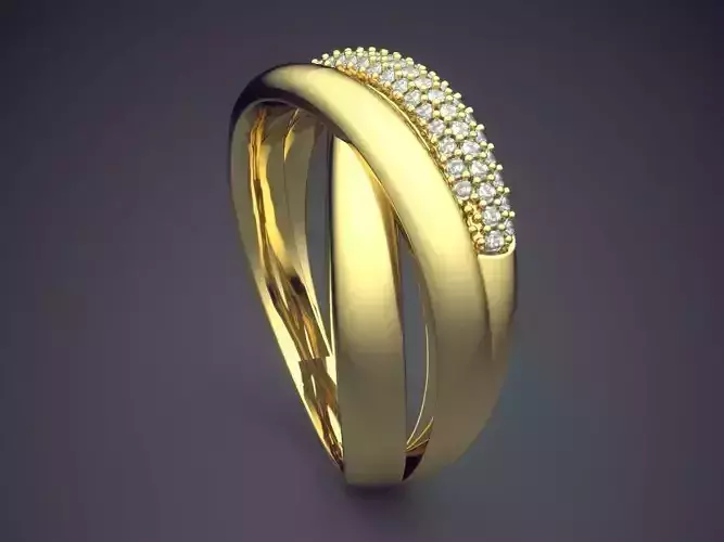 Ring With Tiny Diamonds CAD-6347