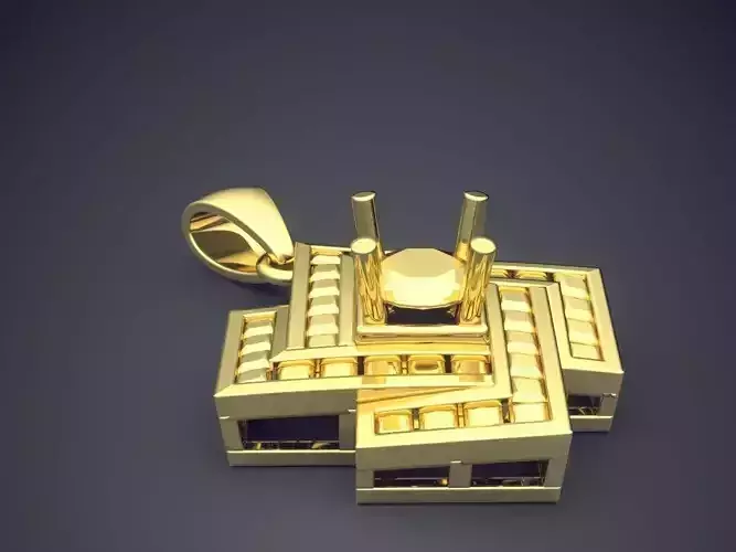 Square Shape Pendant CAD-6339