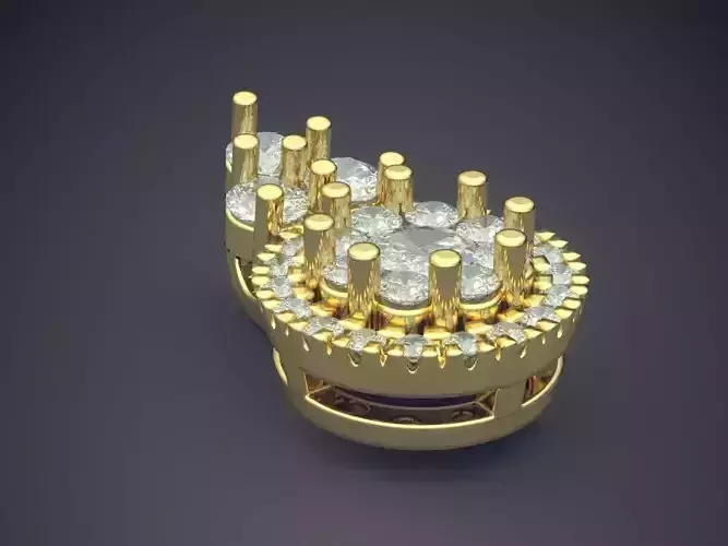 Luxurious Diamond Pendant CAD-6335