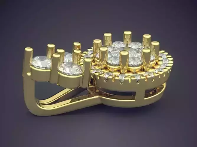 Luxurious Diamond Pendant CAD-6335