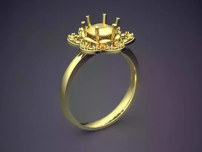 Engagement Flower Ring CAD-6334