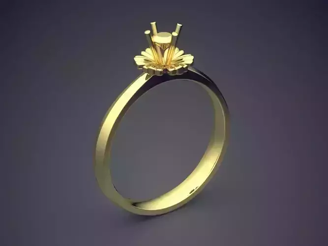 Engagement Flower Ring CAD-6333