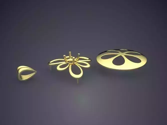 Flower Motif Pendant CAD-6322