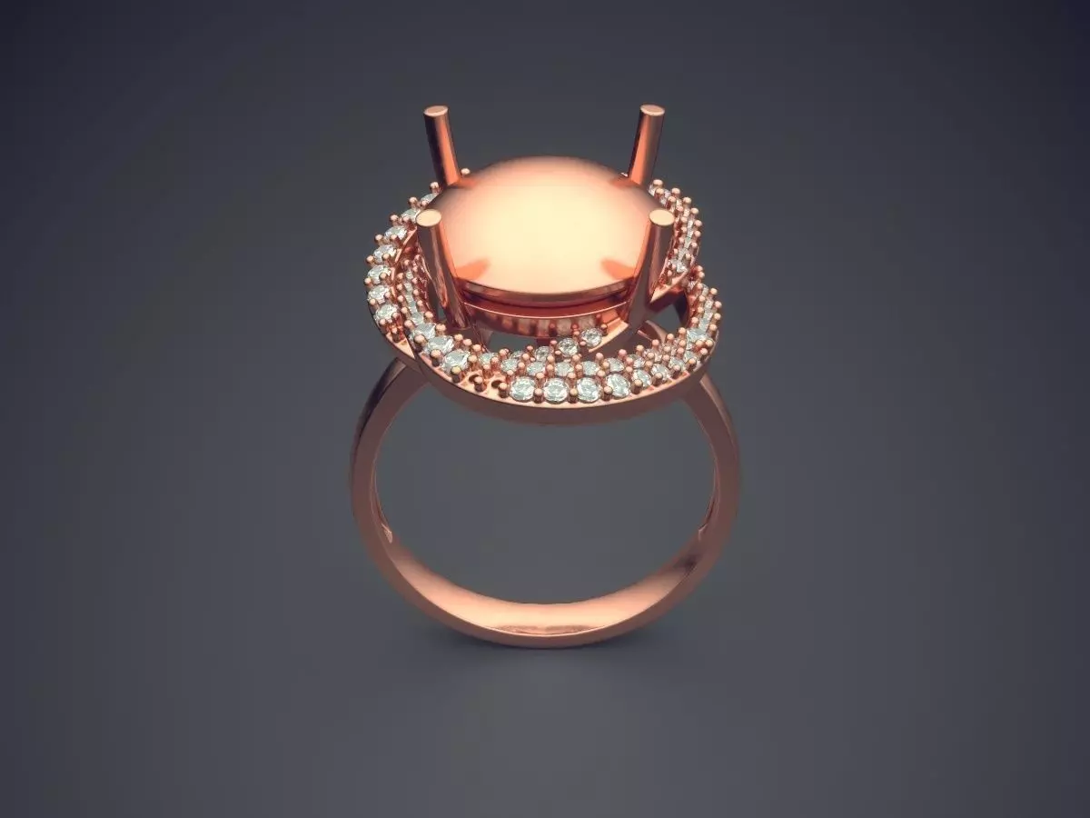 Unique Ring CAD-6316 3D print model_2