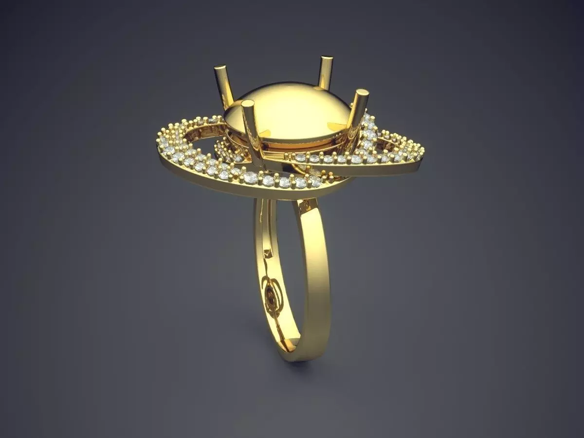 Unique Ring CAD-6316 3D print model_3