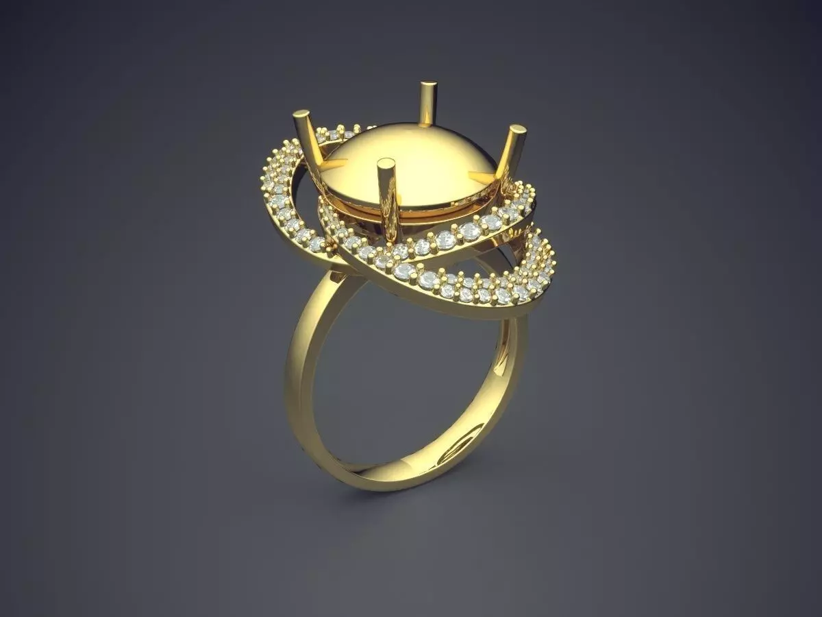 Unique Ring CAD-6316 3D print model_0