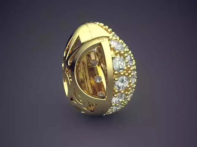 Heart Shape Pendant With Diamonds CAD-6315