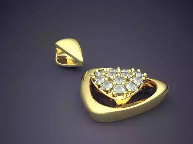 Pendant With Diamonds CAD-6313 3D print model