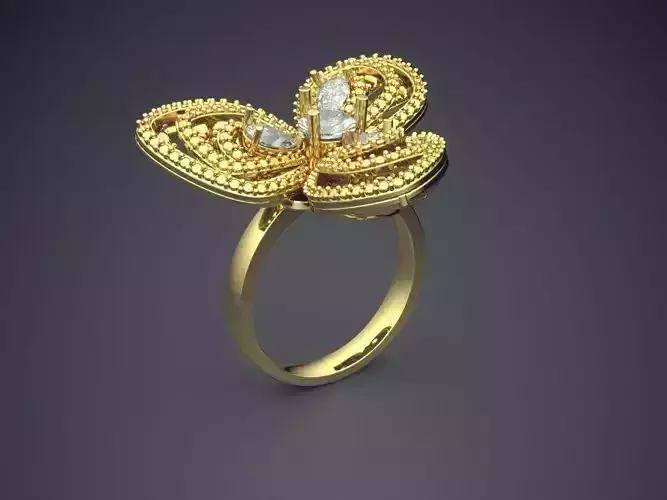 Ring With Diamonds CAD-6312