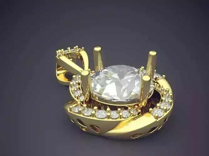 Pendant With Diamonds CAD-6308