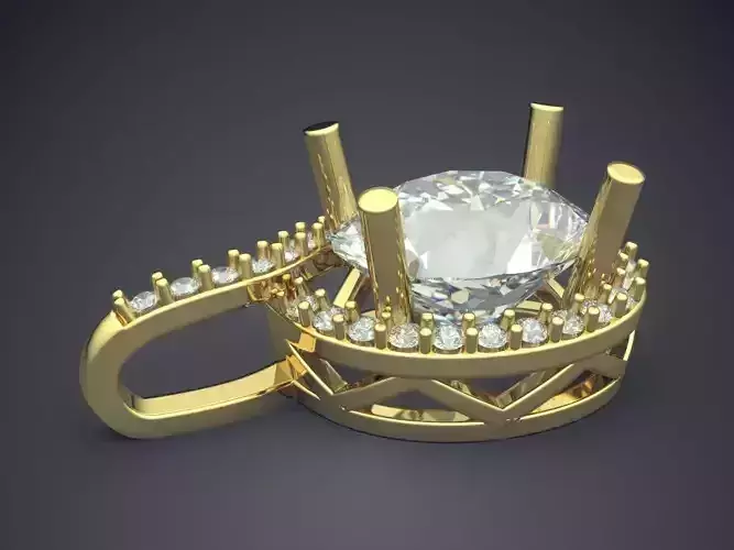Pendant With Diamonds CAD-6306