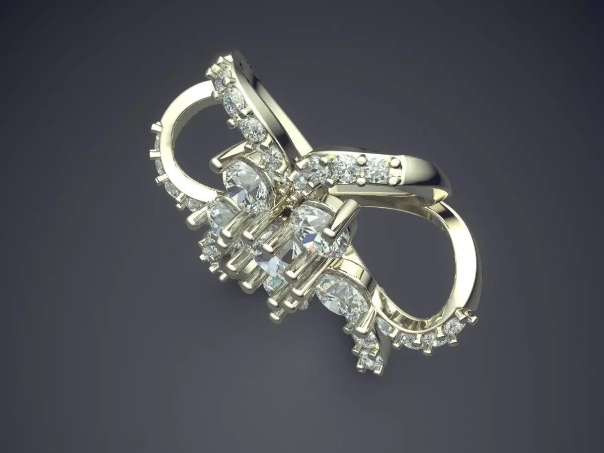 Pendant With Diamonds CAD-6304 3D print model_1