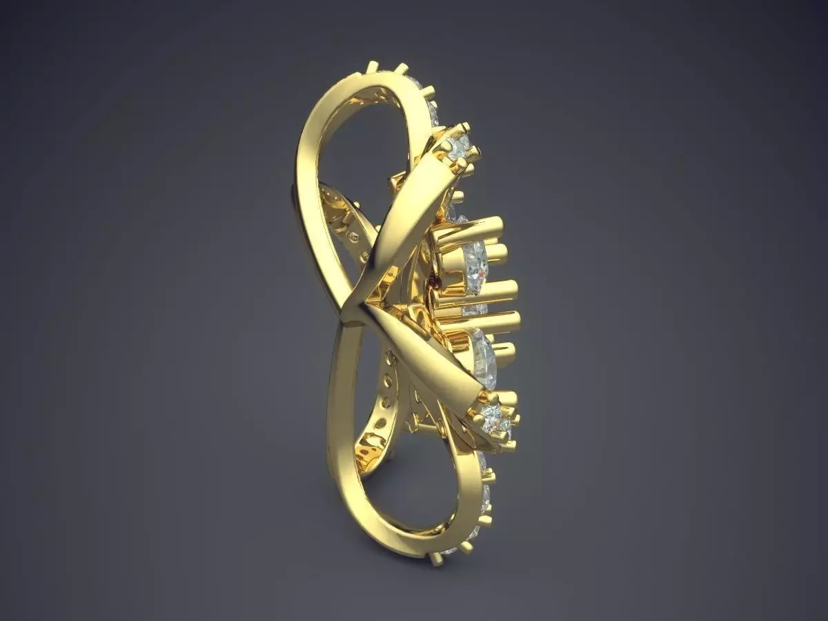 Pendant With Diamonds CAD-6304 3D print model_3