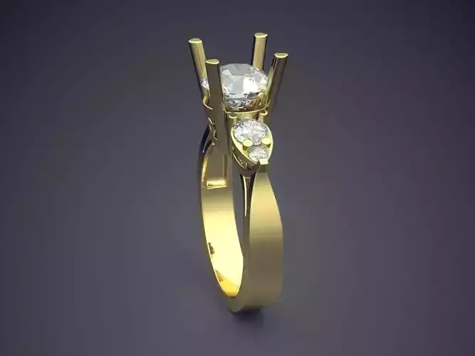 Ring With Diamonds CAD-6296