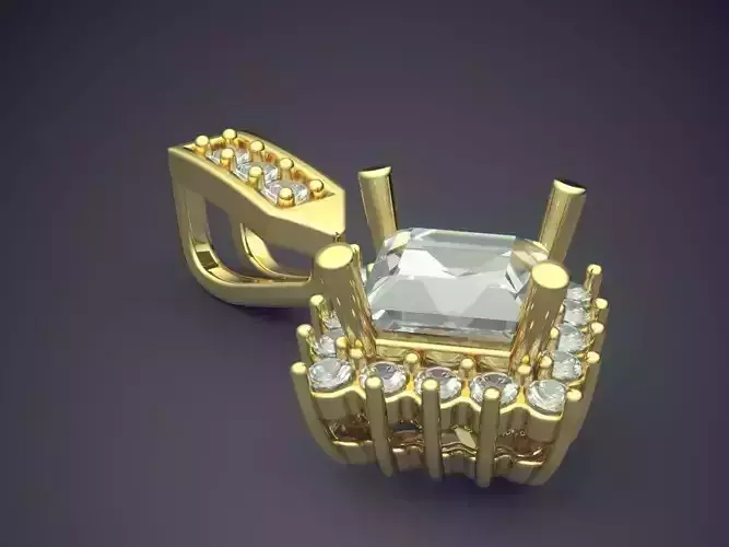 Pendant With Diamonds CAD-6297 3D print model