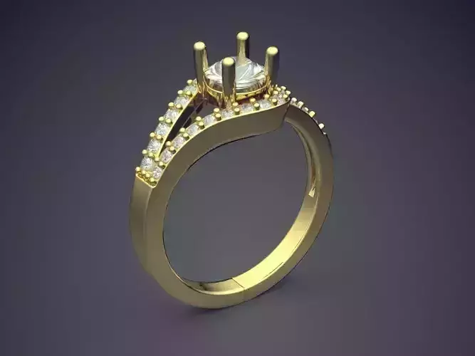 Ring With Diamonds CAD-6294