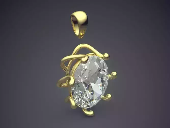 Pendant With Diamond CAD-6291