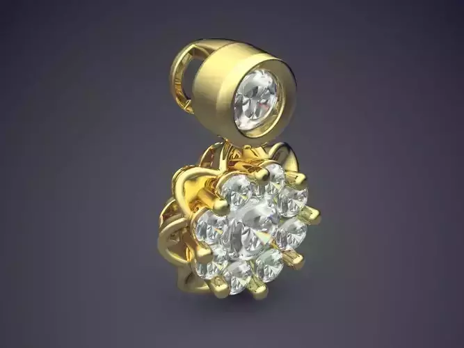 Pendant With Diamonds CAD-6288 3D print model